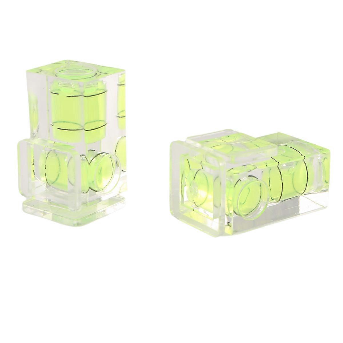 2 PCS Hot Shoe Bubble Level Camera Two Spirit Level para câmera digital e de filme