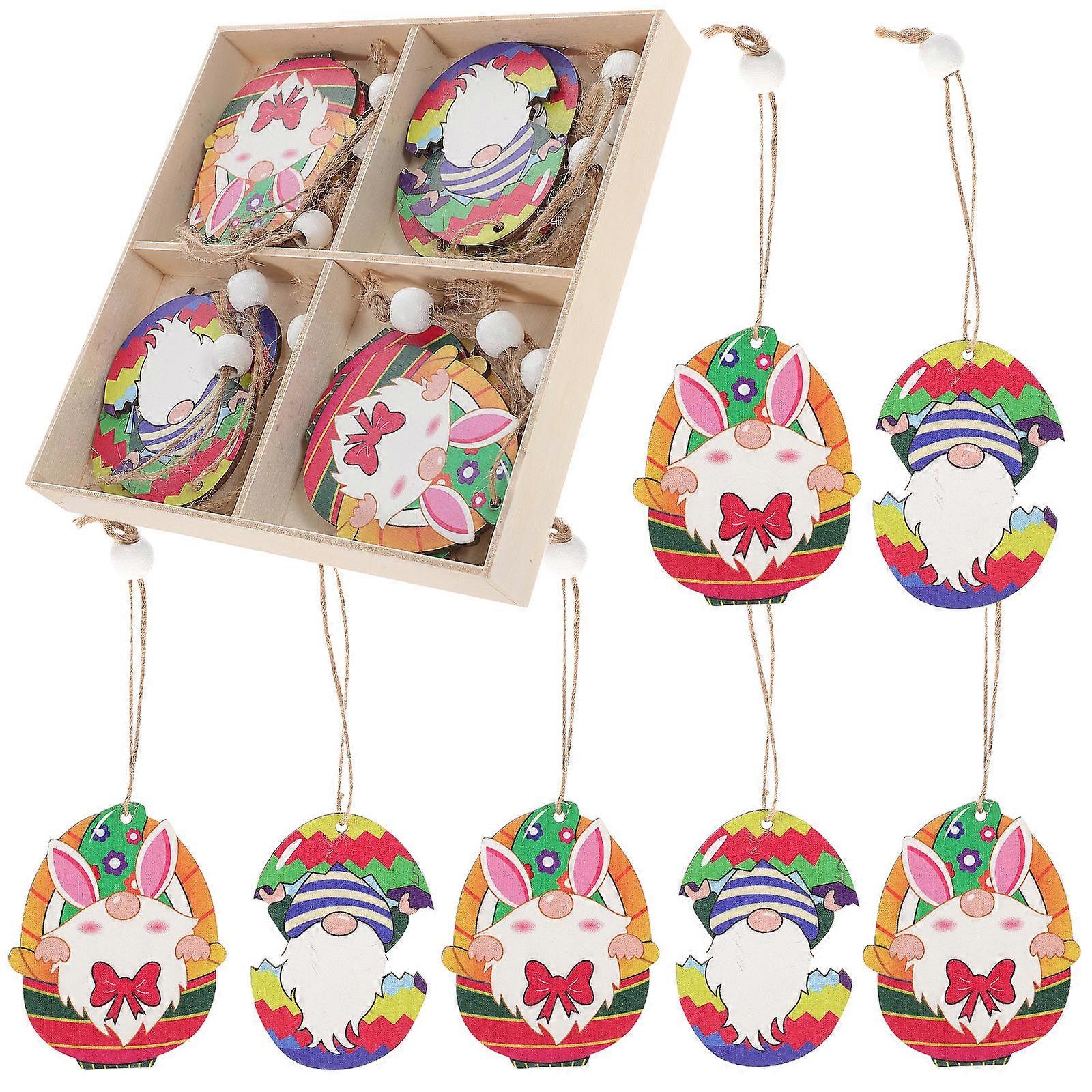 Decoration 12Pcs Easter Egg Gnomes Hanging Ornament For Spring With Egg Shape Design