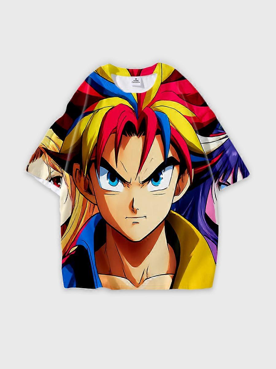 T-shirt round neck Cartoon Pattern loose short sleeve P908