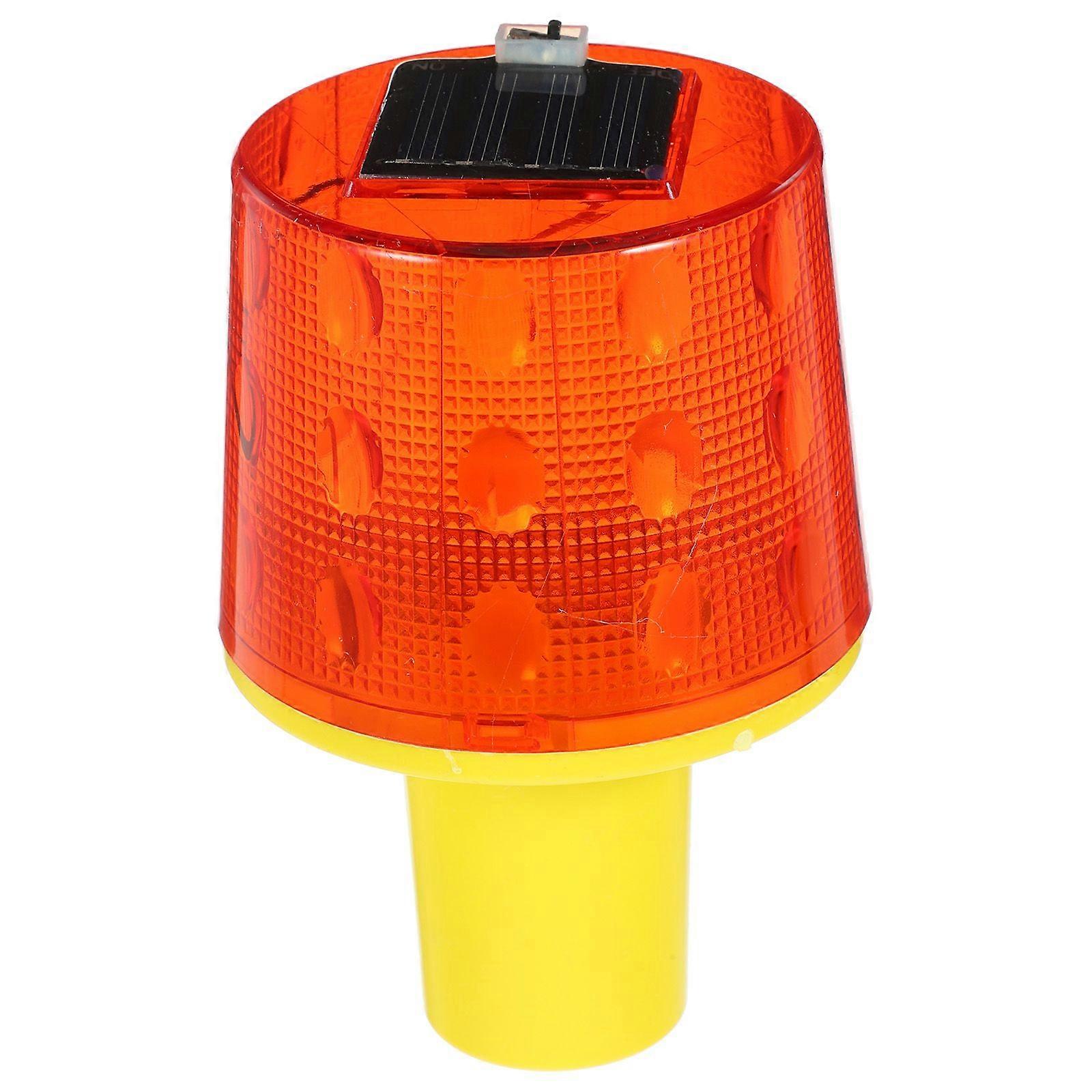2pcs Solar Warning Light Nighttime Flashing Warning Light Roadside Safety Light