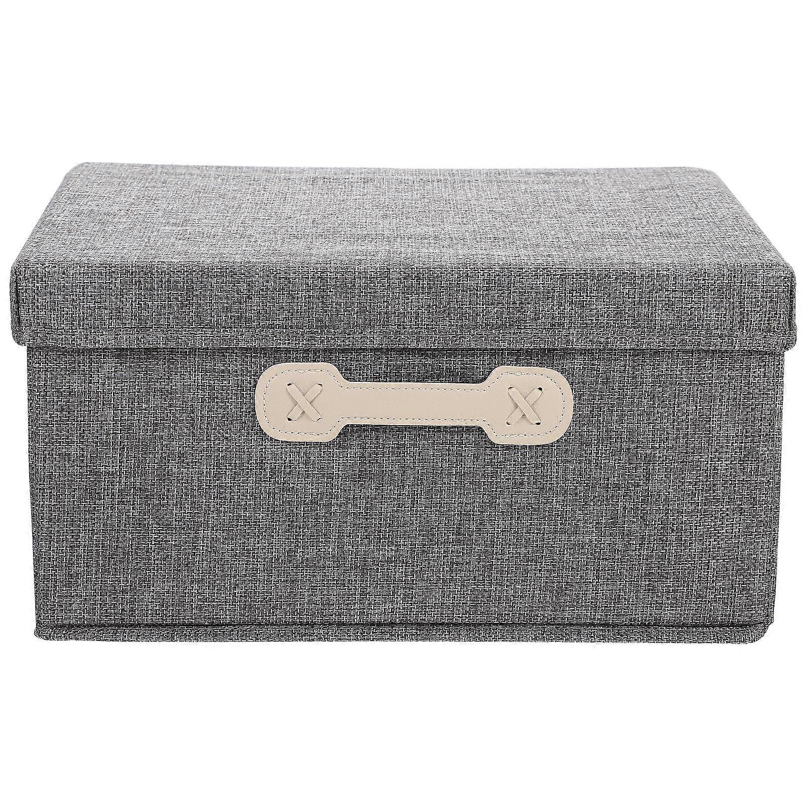 Lightweight Grey Folding Storage Case Large Capacity Organizer for Clothes Books Home Storage Wear Resistant Collapsible Design