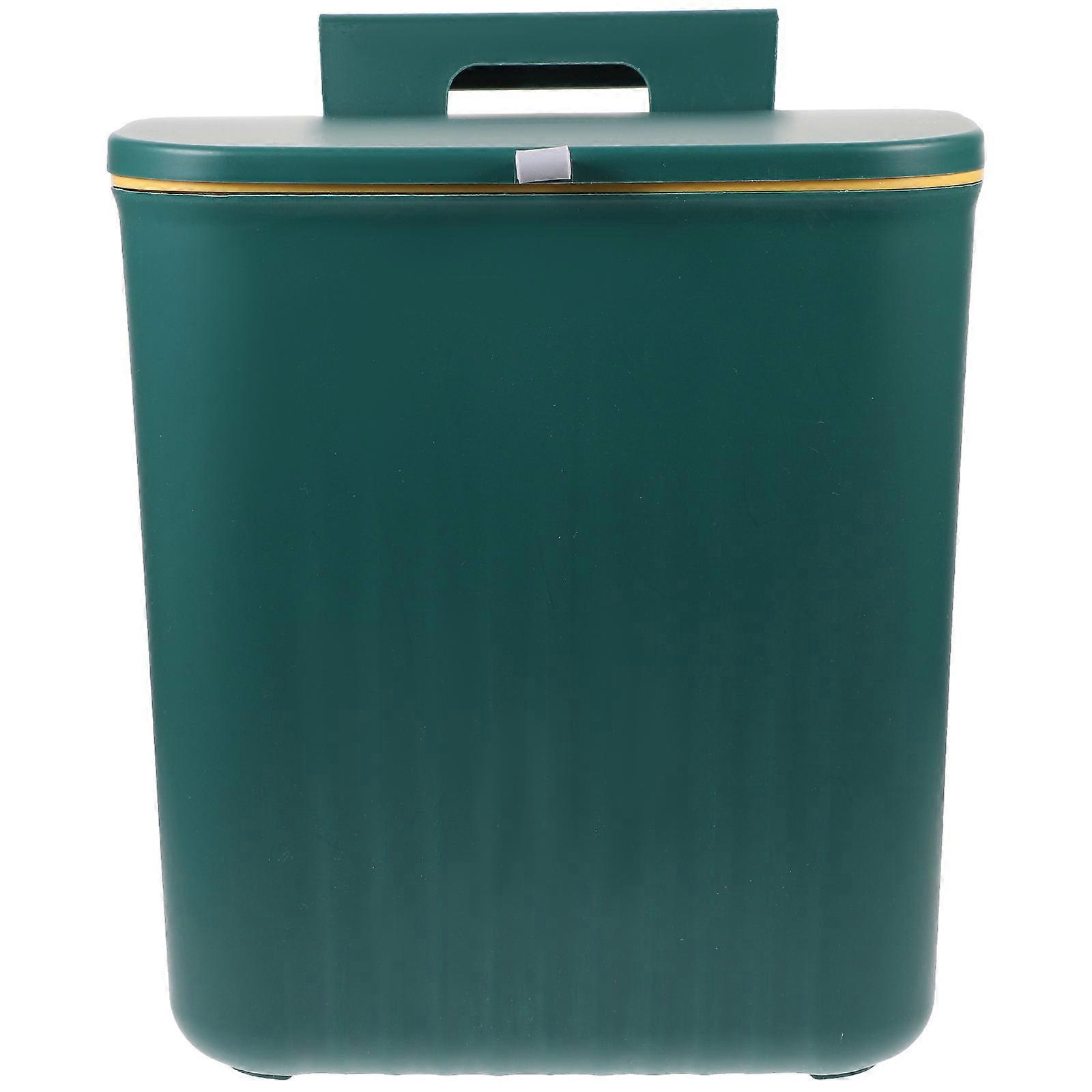 Hanging Trash Can for Kitchen & Bedroom – Compact Waste Basket with Lid, Space Saving Garbage Bin for Cabinets and Doors, Stylish Storage Container