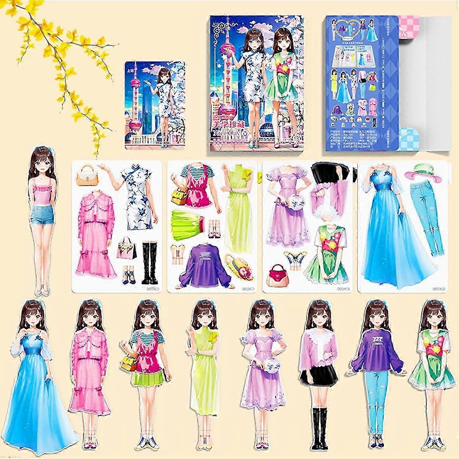 thumbnail image 2 of Magnetic Dress Up Dolls Baby DIY Princess Doll Magnetic Dress-Up Dolls 2 of 9