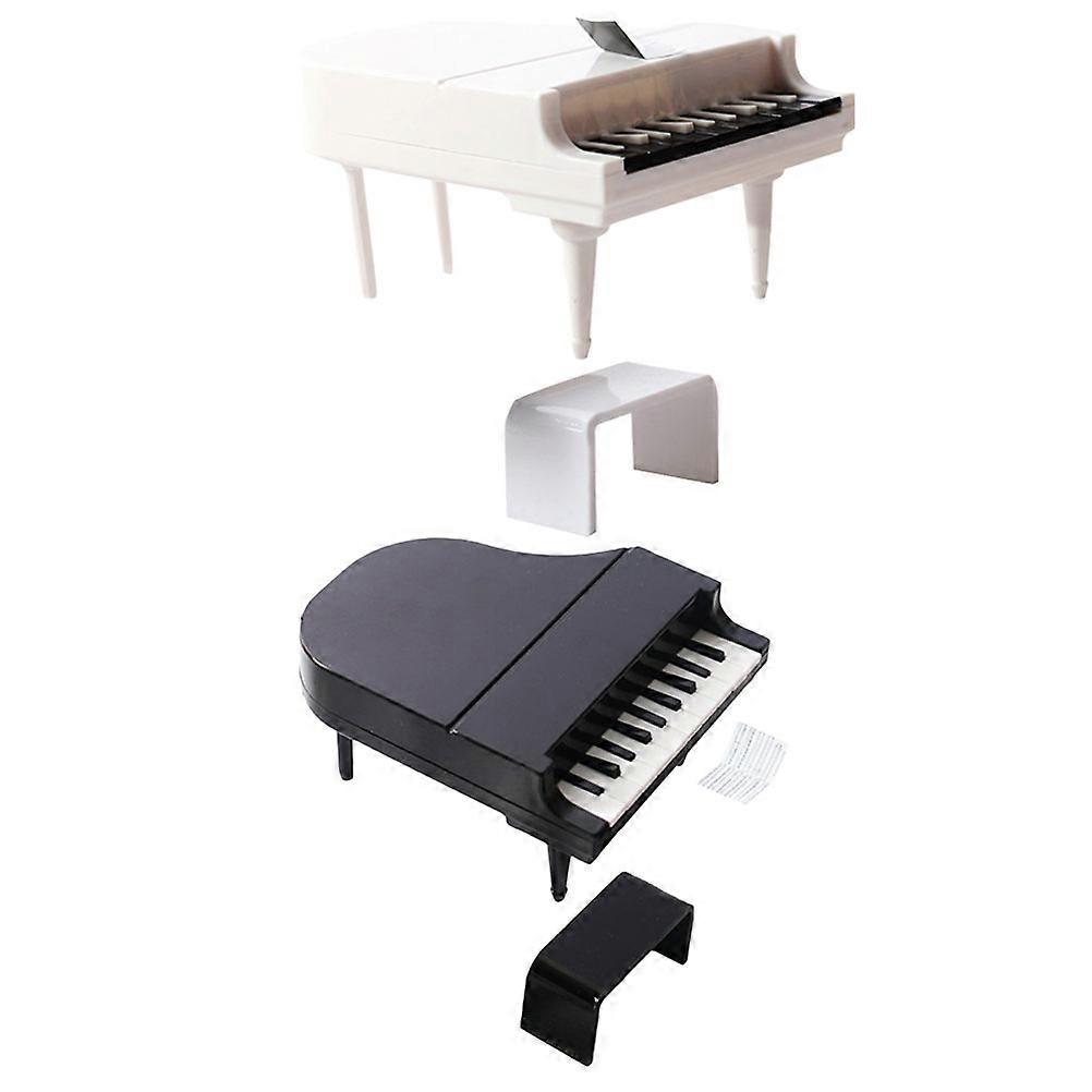 Doll House Piano Micro Piano Model for Decor 2Sets in Assorted Color