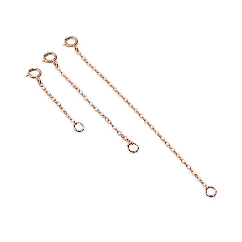 Golden Silver Extender Chains for Jewelry Making with Classic Button Adjustable 3pcs