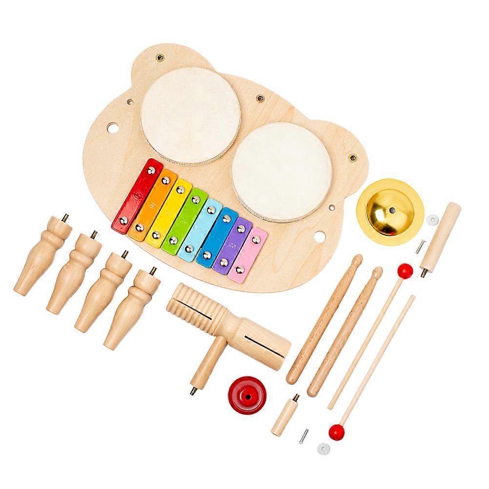 Children's Drum Kit Educational Play Toy For Home Use 33.50X25.50X21.00CM Detachable Design 1Pcs