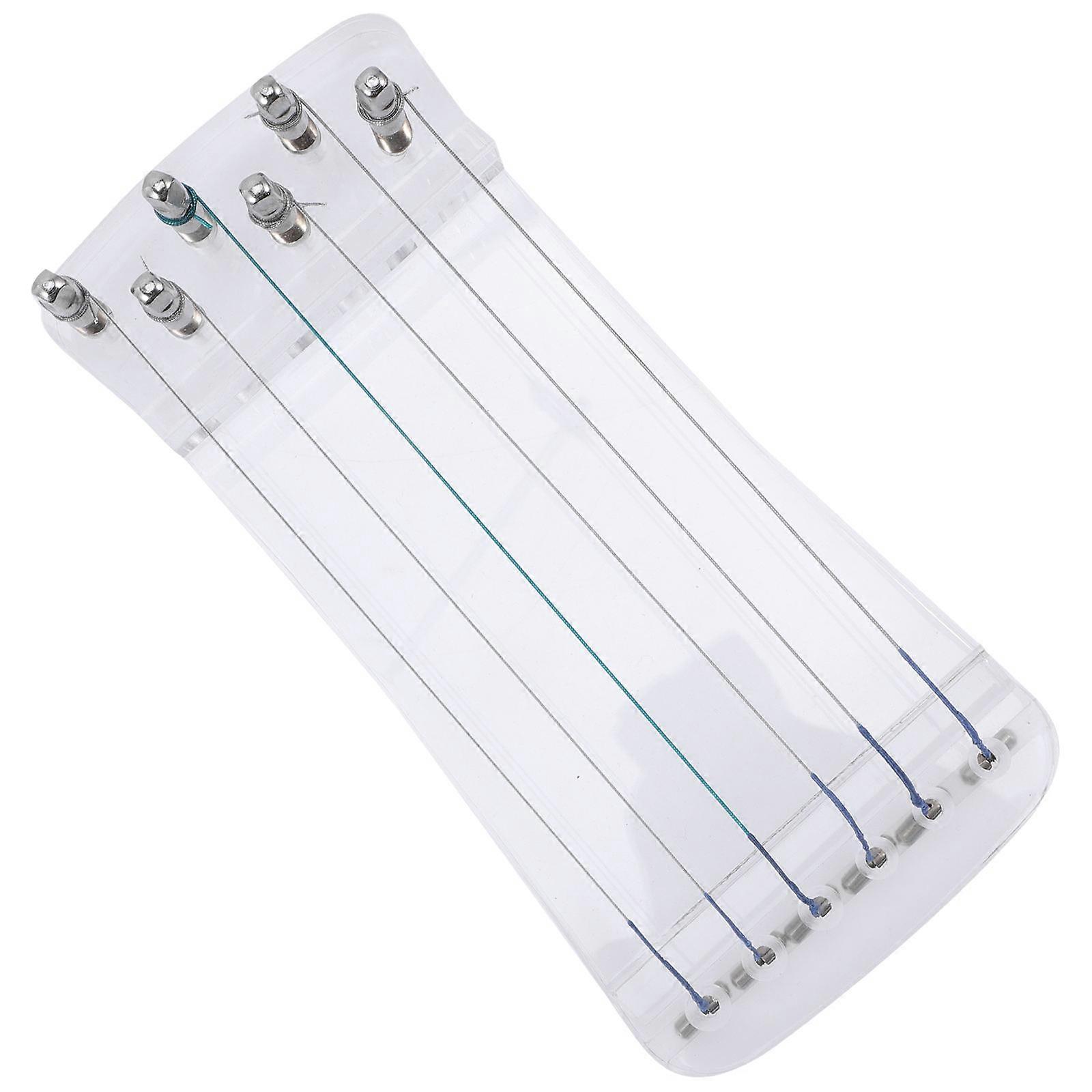 Guzheng Practice Trainer Mini Guzheng For Beginners And Musicians 21x9.5cm Lightweight Transparent Acrylic 1Set