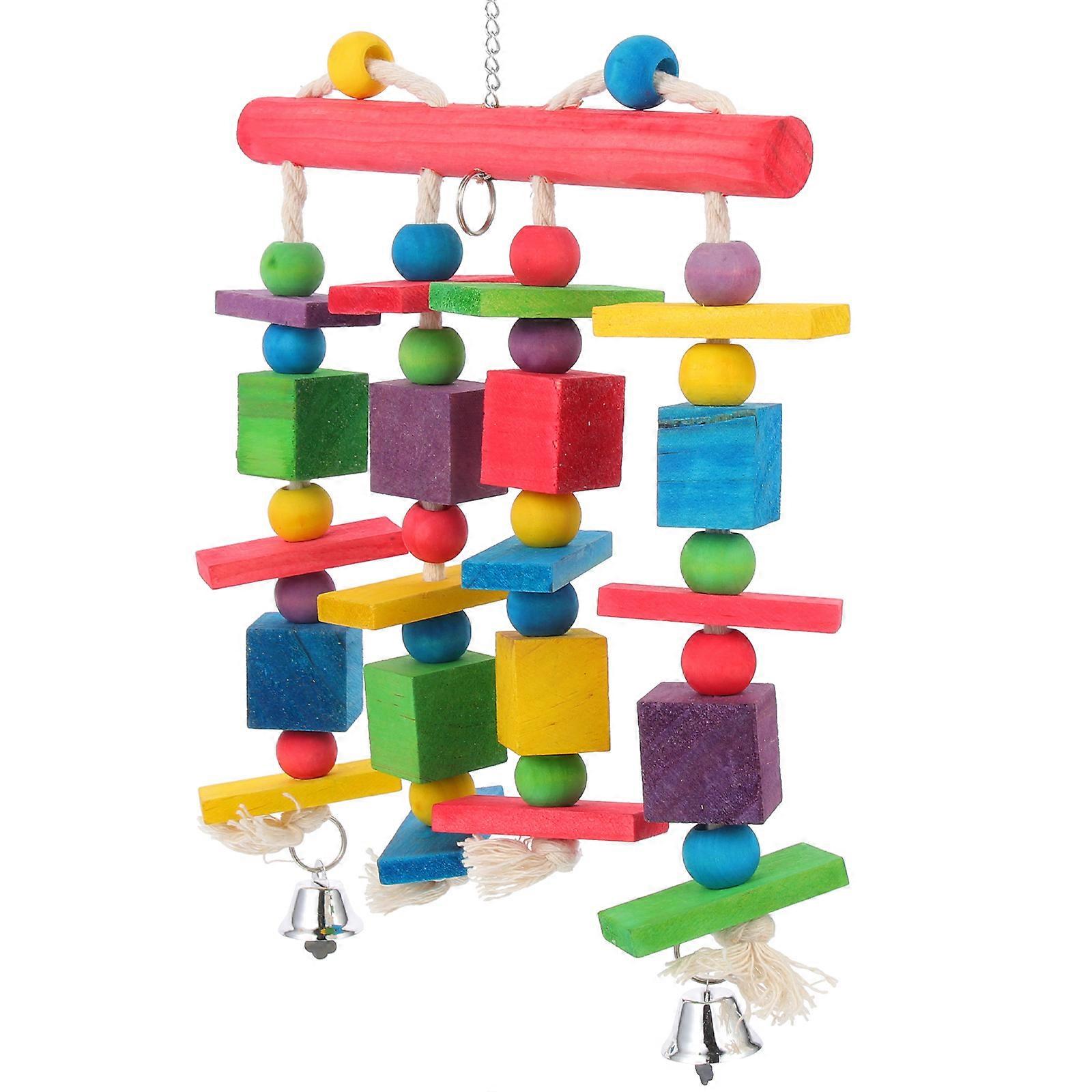 Natural Wooden Bird Chew Toy for Parrots, Budgies and Parakeets – Durable, Safe, Multifunctional Cage Accessory for Stress Relief and Healthy Playtime