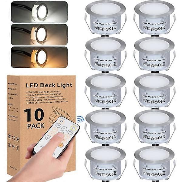 10-pack LED Recessed Spotlights with Remote Control, Dimmable