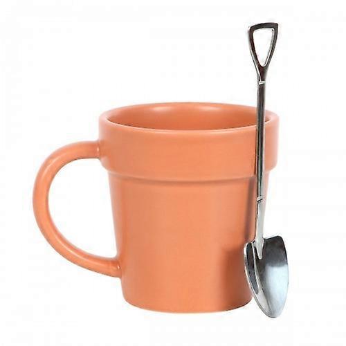 Something Different Plant Pot Ceramic Mug & Spoon Set