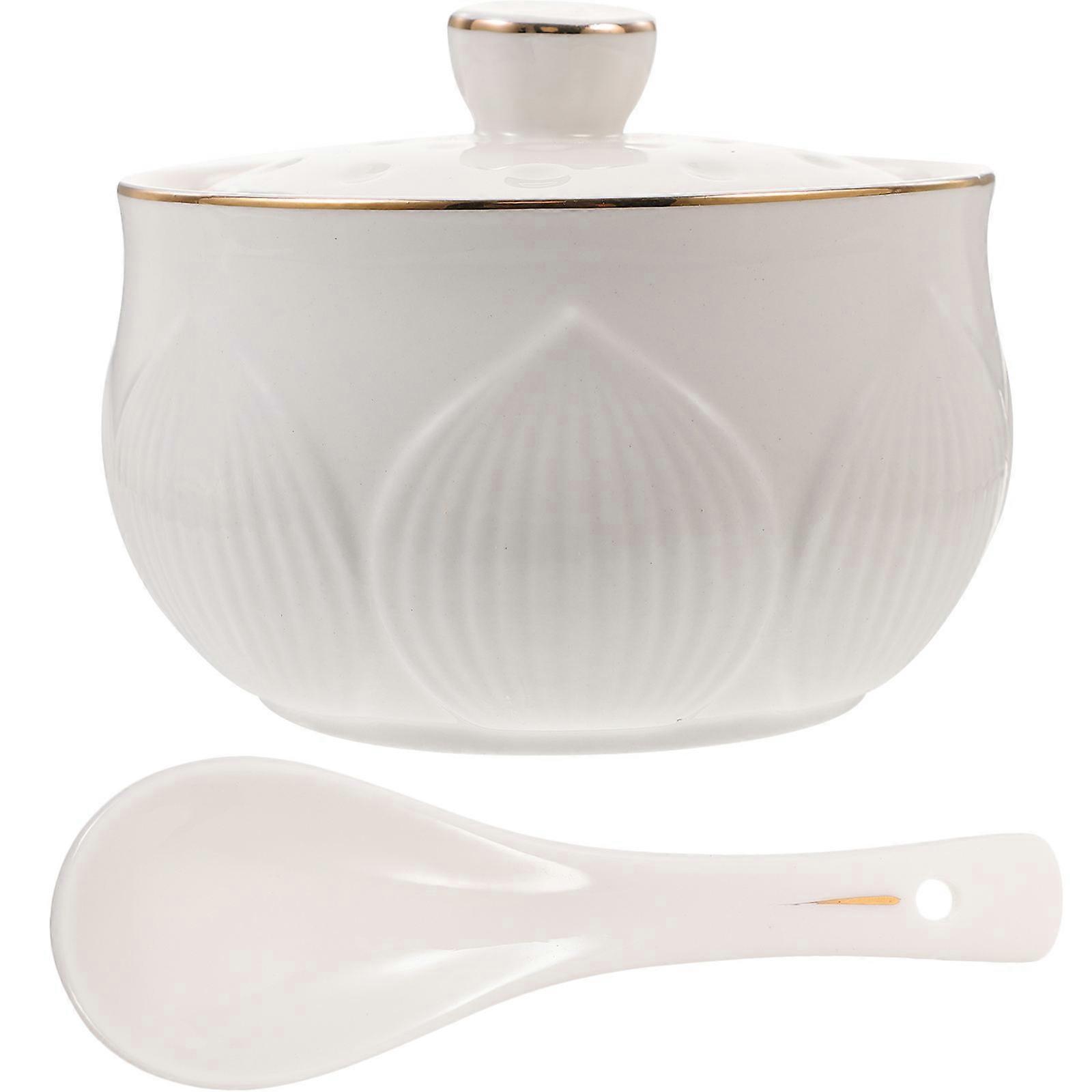 Small Soup Stew Pot Ceramic Material For Households Roasting And Serving Hot Food 1Set