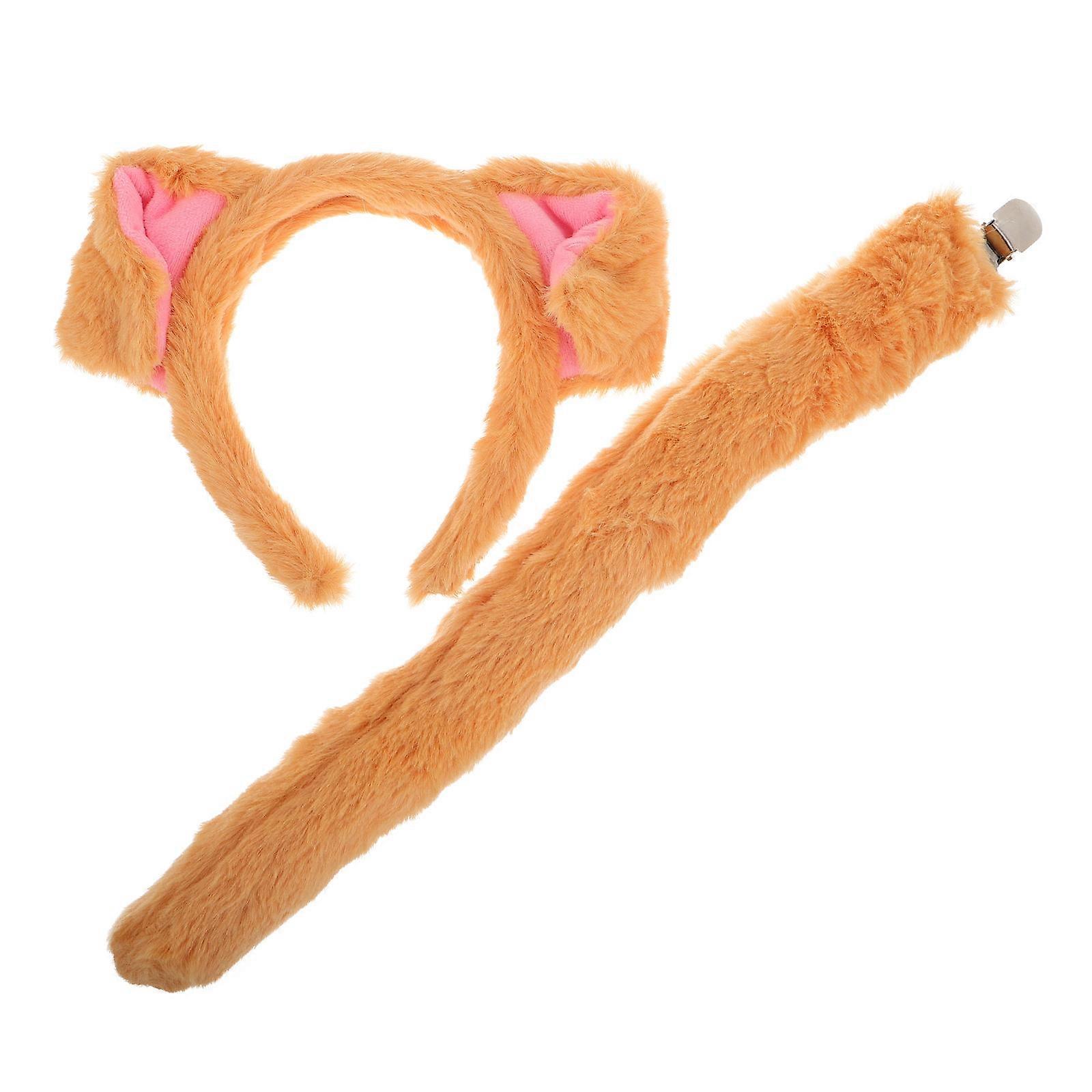 Plush Animal Ears Headband Costume Set For Children And Adults With Elastic Fit And Handcrafted Durability 1 Set