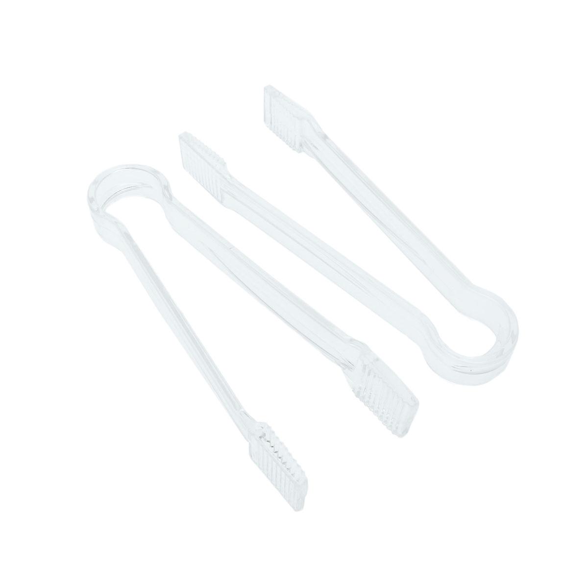 Clear Acrylic Food Serving Tongs 2 Pack | Versatile Ice Tongs for Ice Cubes, Pastries, Salads | Ideal for Parties, Buffets & Everyday Use