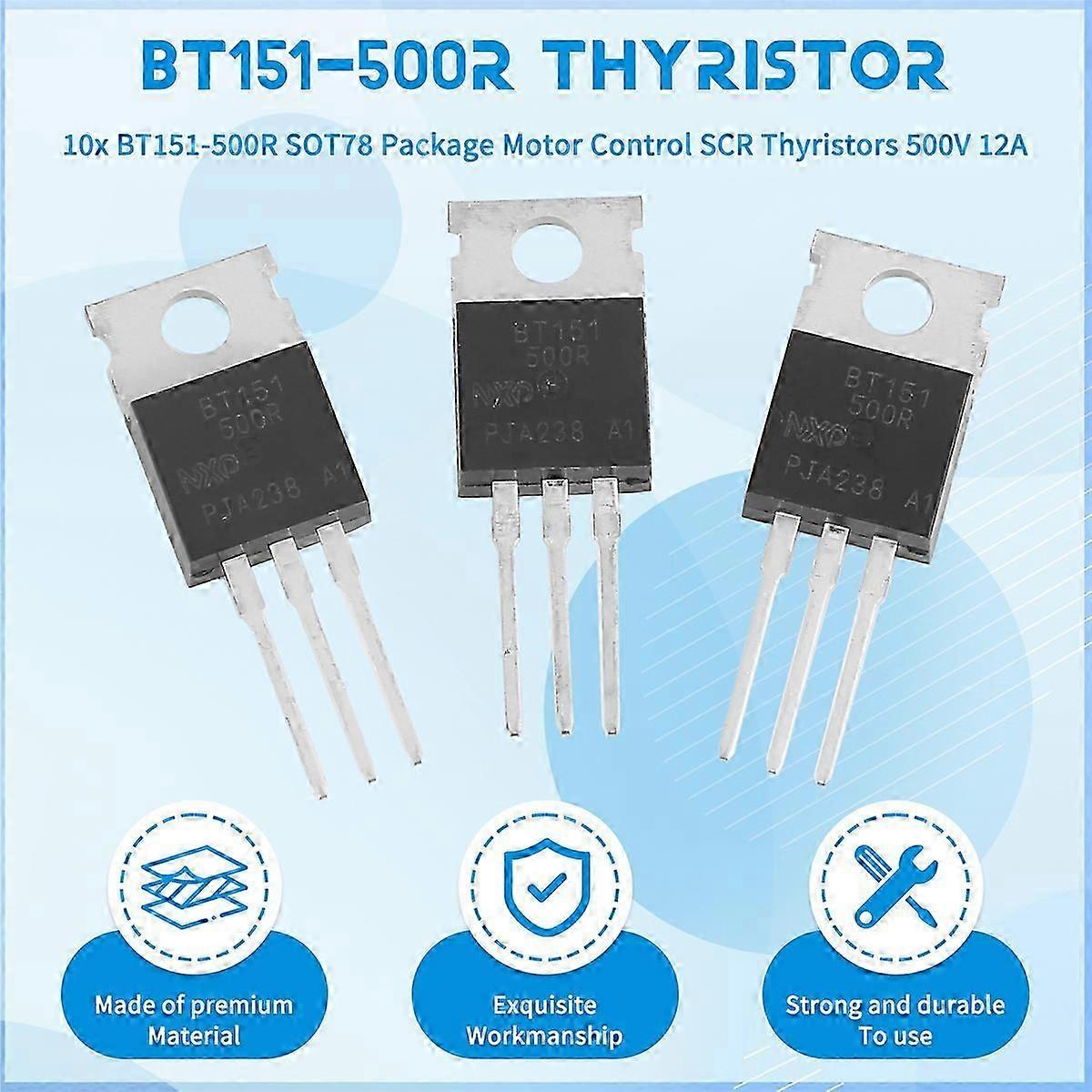 10x BT151-500R SOT78 Package Motor Control SCR Thyristors 500V 12A
