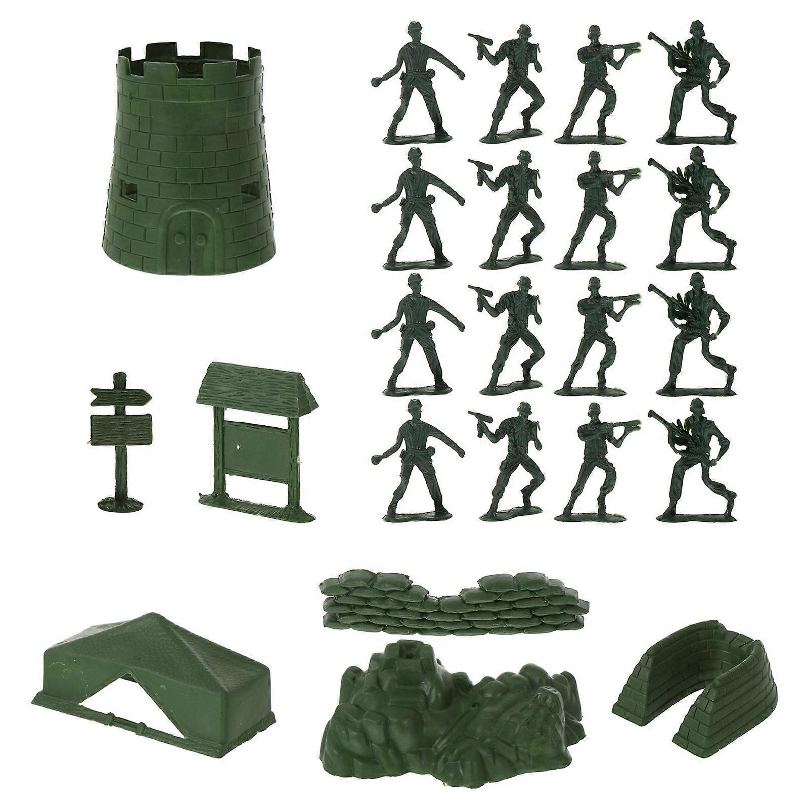 100pcs Green Military Plastic Soldier Figures for Boys – Creative Play, Parent Interaction & Imagination Development