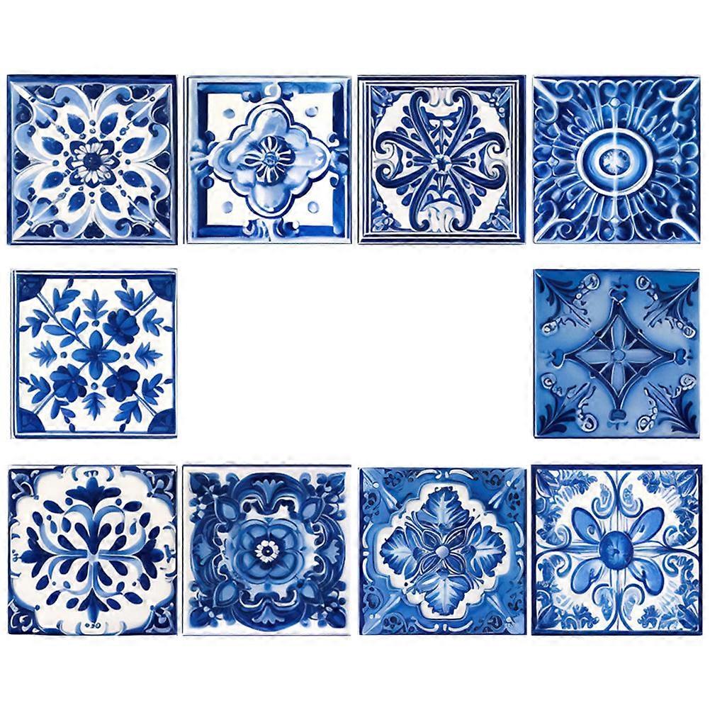 Self Adhesive Morocco Style Tile Stickers for Wall Decor 10Pcs