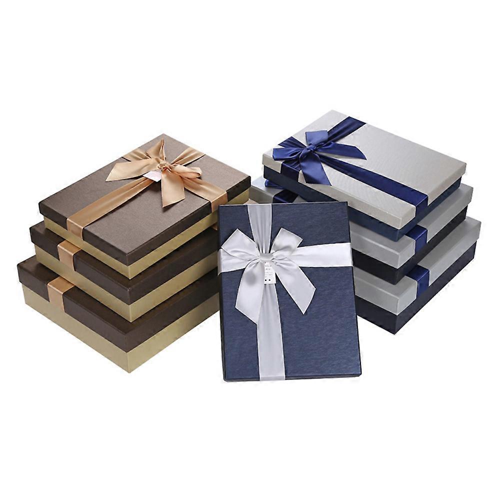 Rectangular Gift Box For Guests Presents 1Pack Grey Packaging
