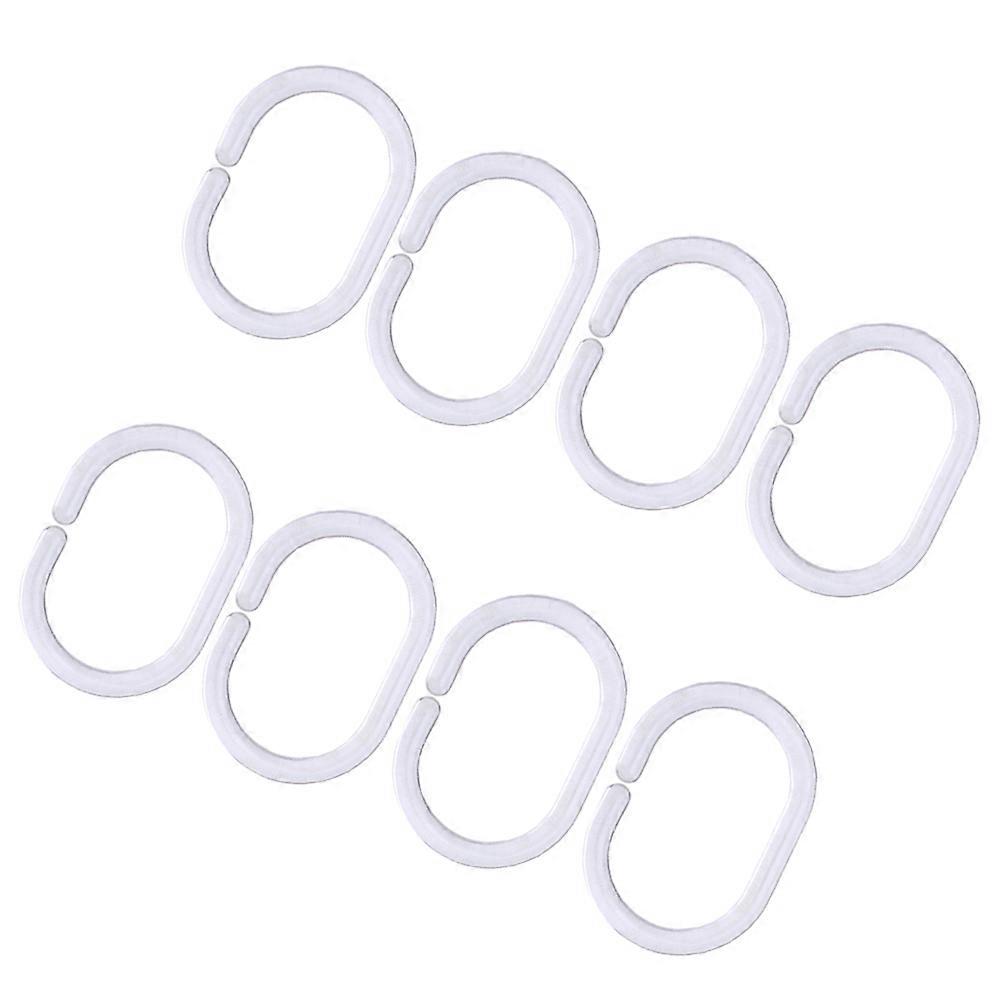 Transparent Bath Drape Loop Shower Curtain Hooks 60Pcs Rustproof C-Shaped Rings Ideal For Bathroom And Dressing Room