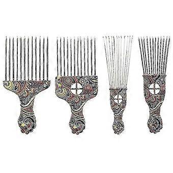 Pack Men's Floral Print Hair Combs - Anti-Static, Wide Tooth, Durable Styling
