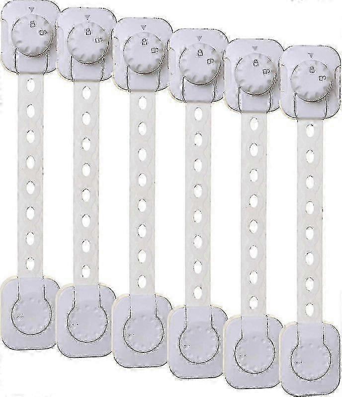 Twist "N Lock Mehrzweck-Riegel - Kindersicherung - Weiß - 6er Pack - Modell G1435