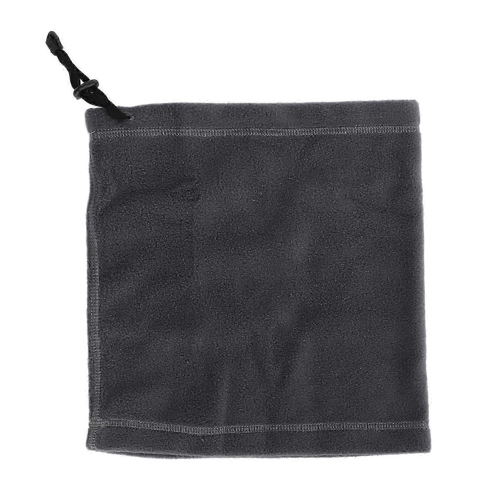 2024 Face Cover Scarf - Fleece with Adjustable Drawstring, Unisex Thermal Neck Gaiter for Winter Skiing, Grey