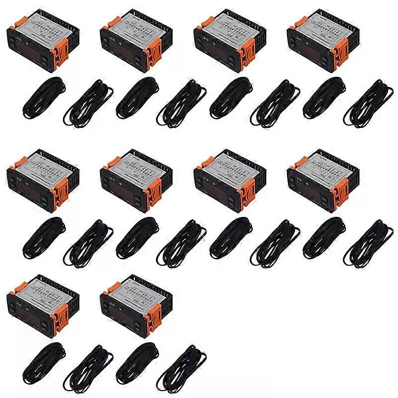 6X ETC-974 Mini Temperature Controller Refrigerator Thermostat Regulator Thermoregulator Thermocouple NTC Dual Sensor