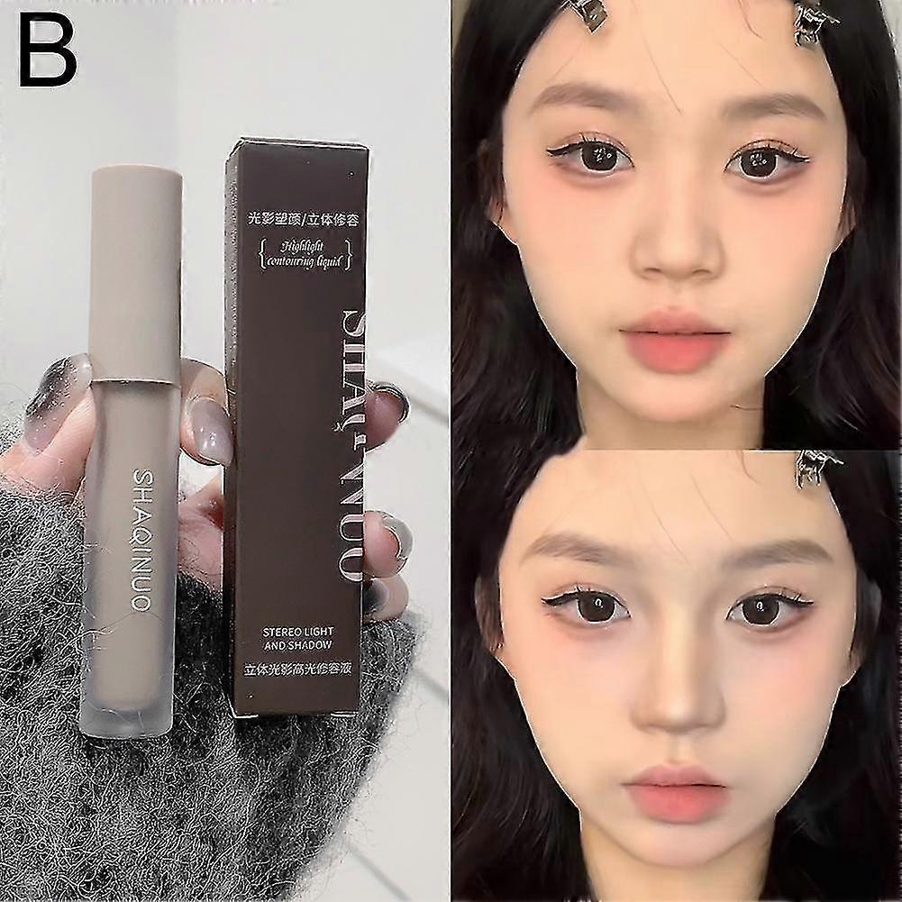Three-dimensional light shadow highlighter contouring liquid nose shadow shadow