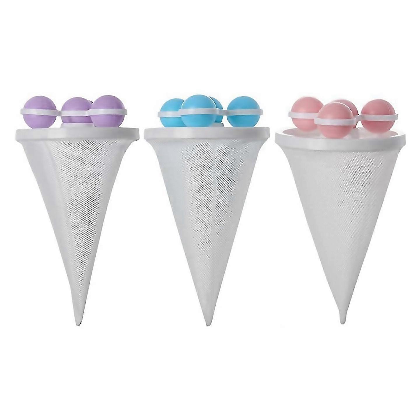 For 3pcs floating hair filtering mesh removal reusable washing machine