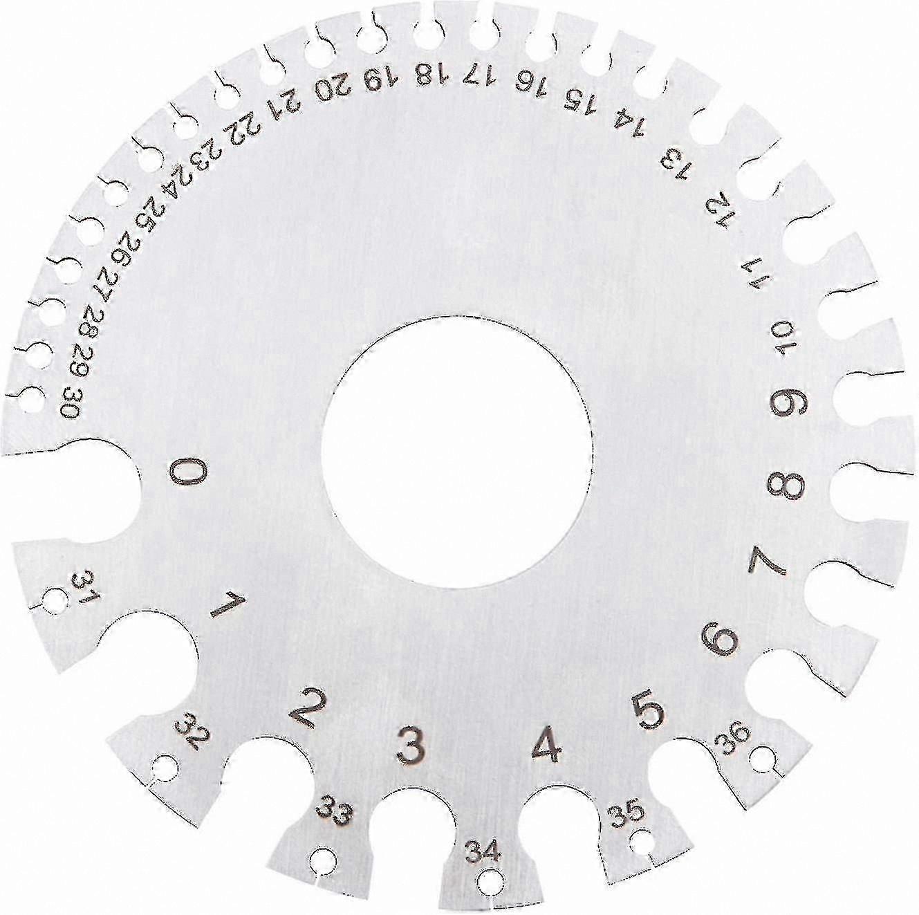 Wire Thickness Measuring Tool, 2-Sided Diameter Gauge for Round Wire Testing, Precision Stainless Steel Ruler