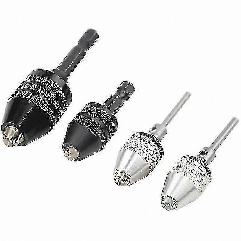 4-Piece Quick Change Drill Chuck Adapter Set for Electric Screwdriver Conversion Kits