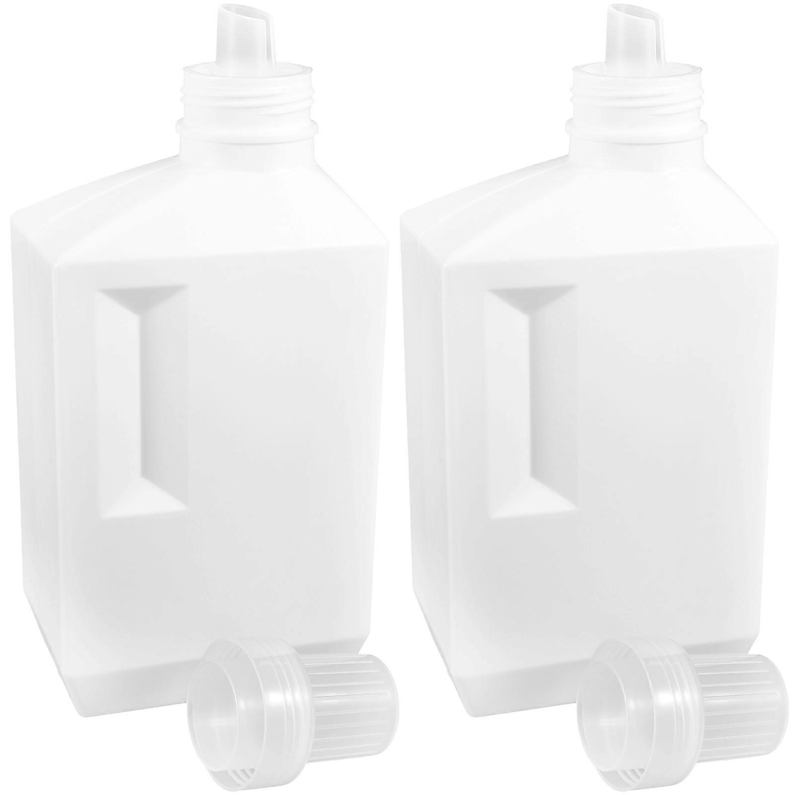 Laundry Detergent Bottle Refillable Detergent Containers Daily Life Pe White Reusable 2Pcs