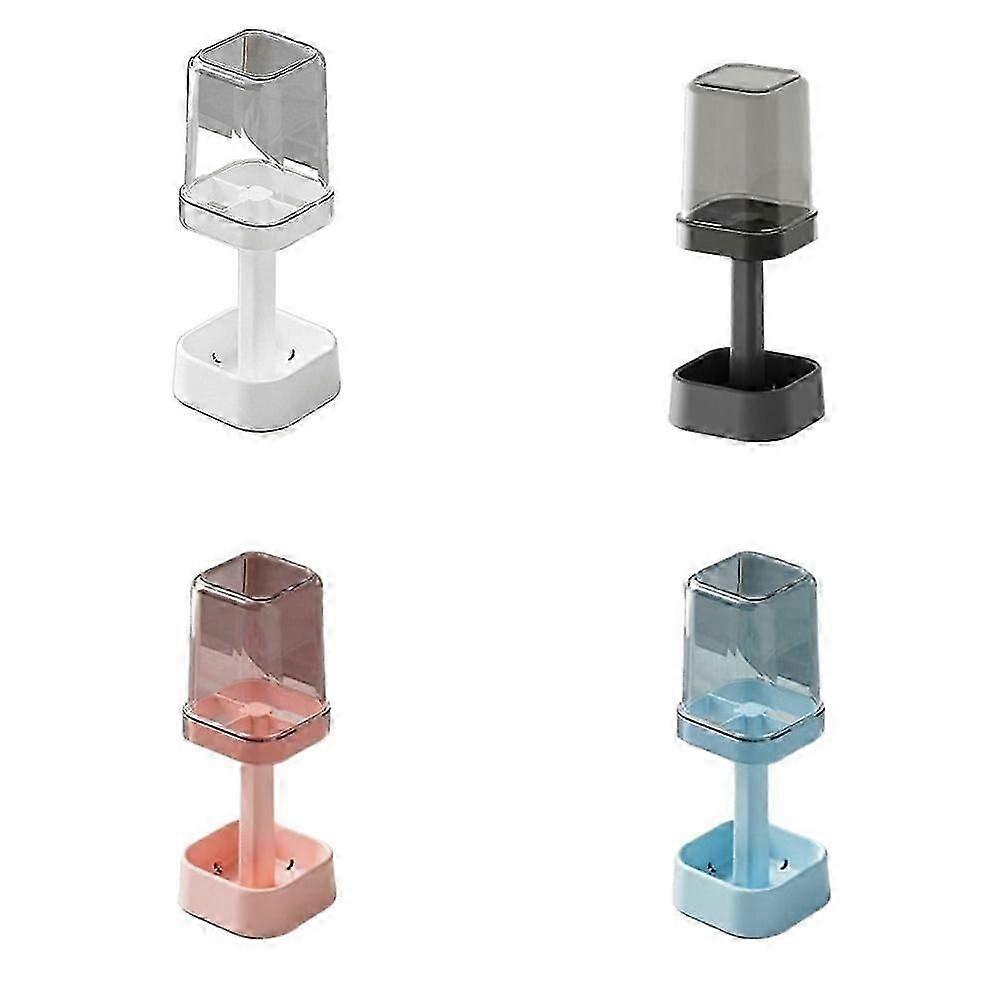 Vertical Toothbrush Rack for Household, Dormitory, Electric Toothbrush & Toothpaste Storage with Tooth Cup