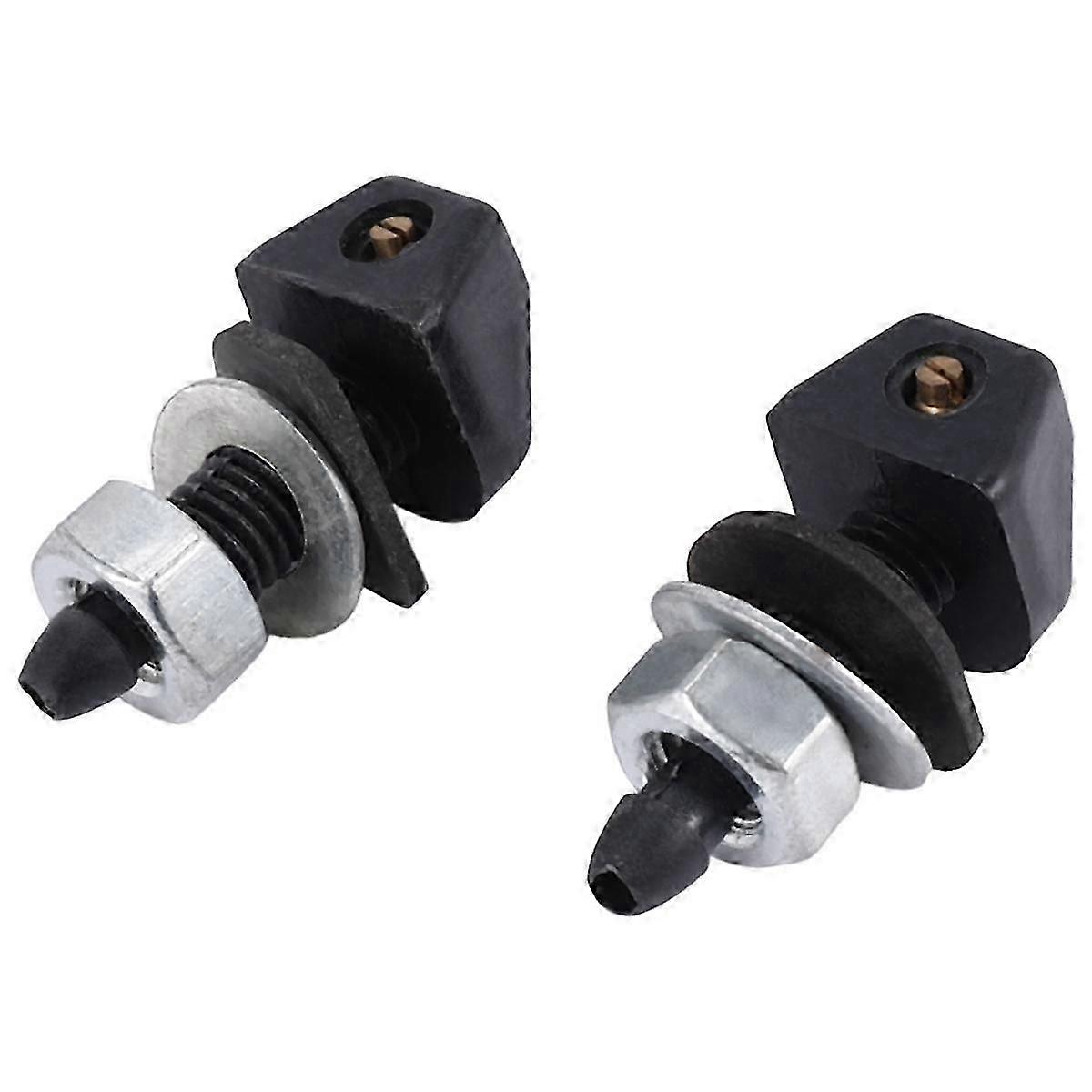 2 pcs Black Plastic Car Front Window Windshield Washer Spray Nozzle For Pair