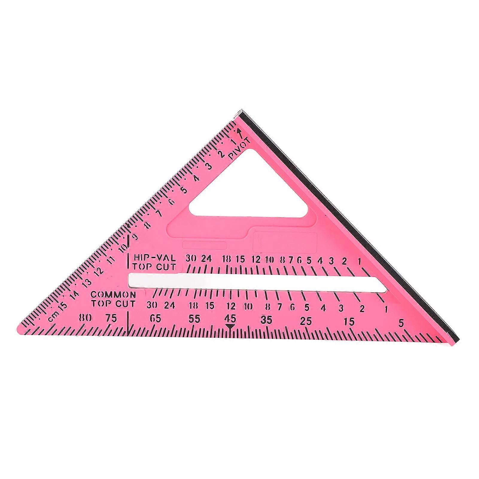 7 Inch Triangular Ruler Plastic Material 45 90 Degree Angle Square for Woodworking Measurement 