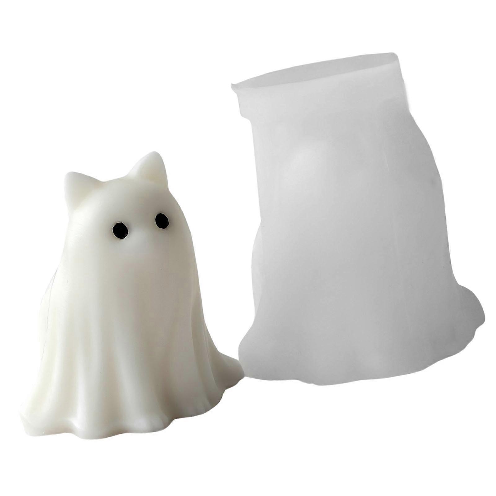 Multiple Use Specters Shape Candle Silicone Mould With Pet Friendly Cats Dog Detailing for Seasonal Craft Multicolor