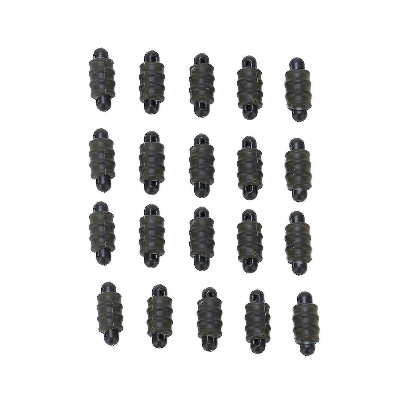 20pcs Carp Fishing Method Connectors Threaded Outside Stop Beads Feeder Accessories