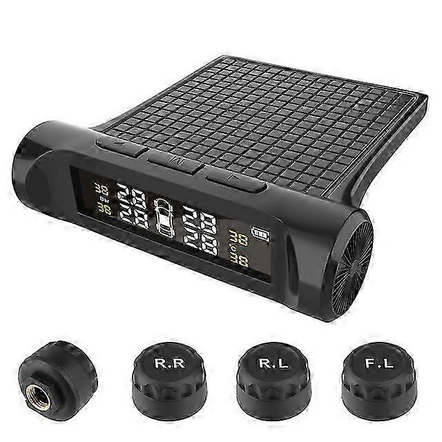 USB TPMS With 4 Pcs External Sensor Wireless LCD Display Auto Secur...