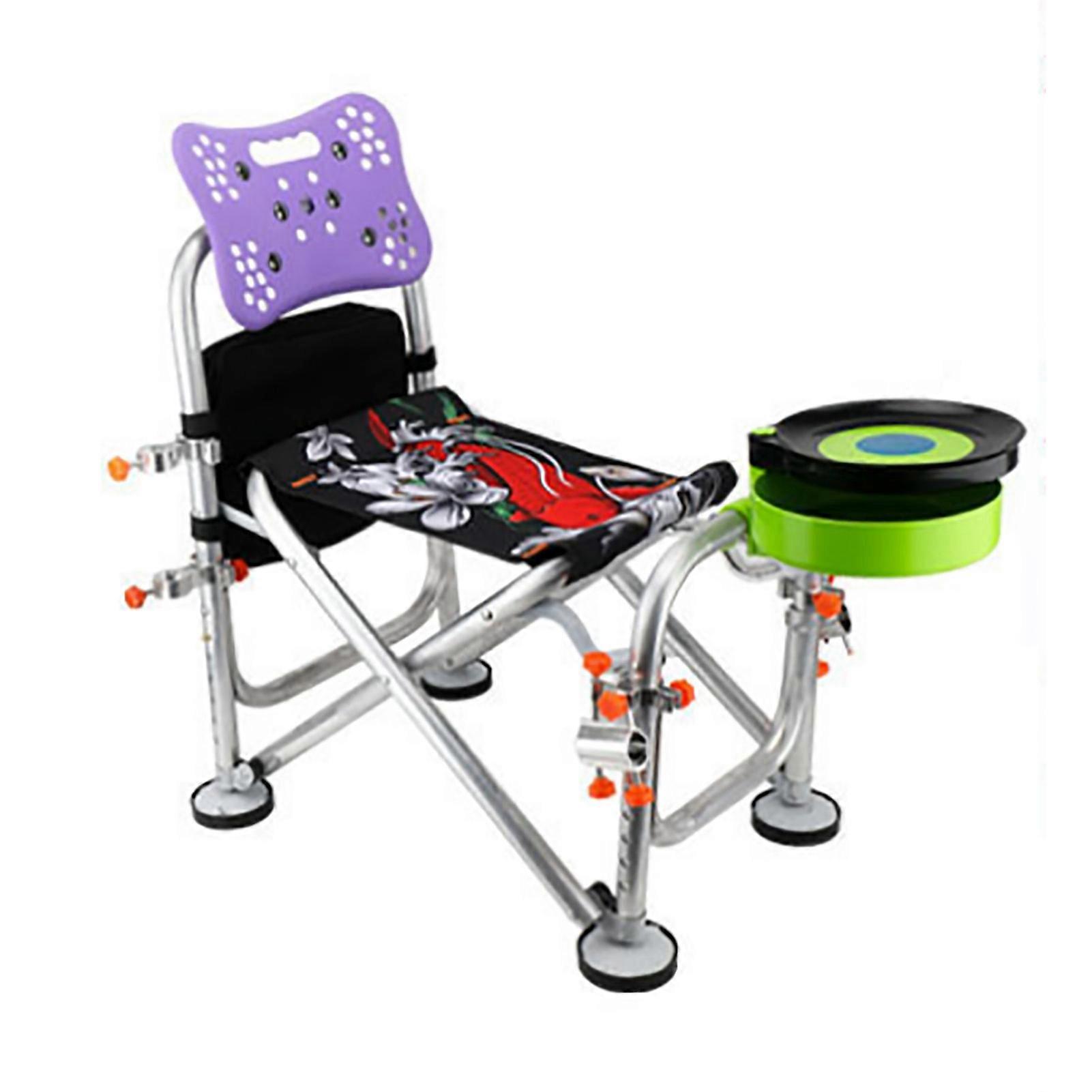 Sedia pieghevole pieghevole in lega di alluminio a 6 livelli regolabile in altezza per la pesca all'aperto in campeggio