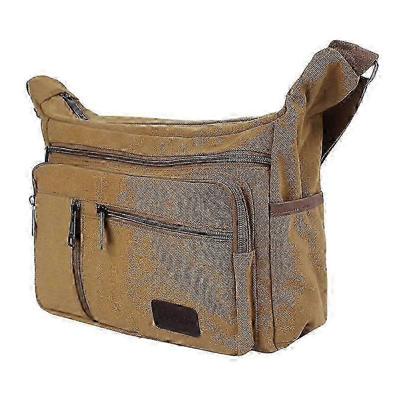 Classic British Traveller's Canvas Shoulder Bag - Roomy & Weatherpr...