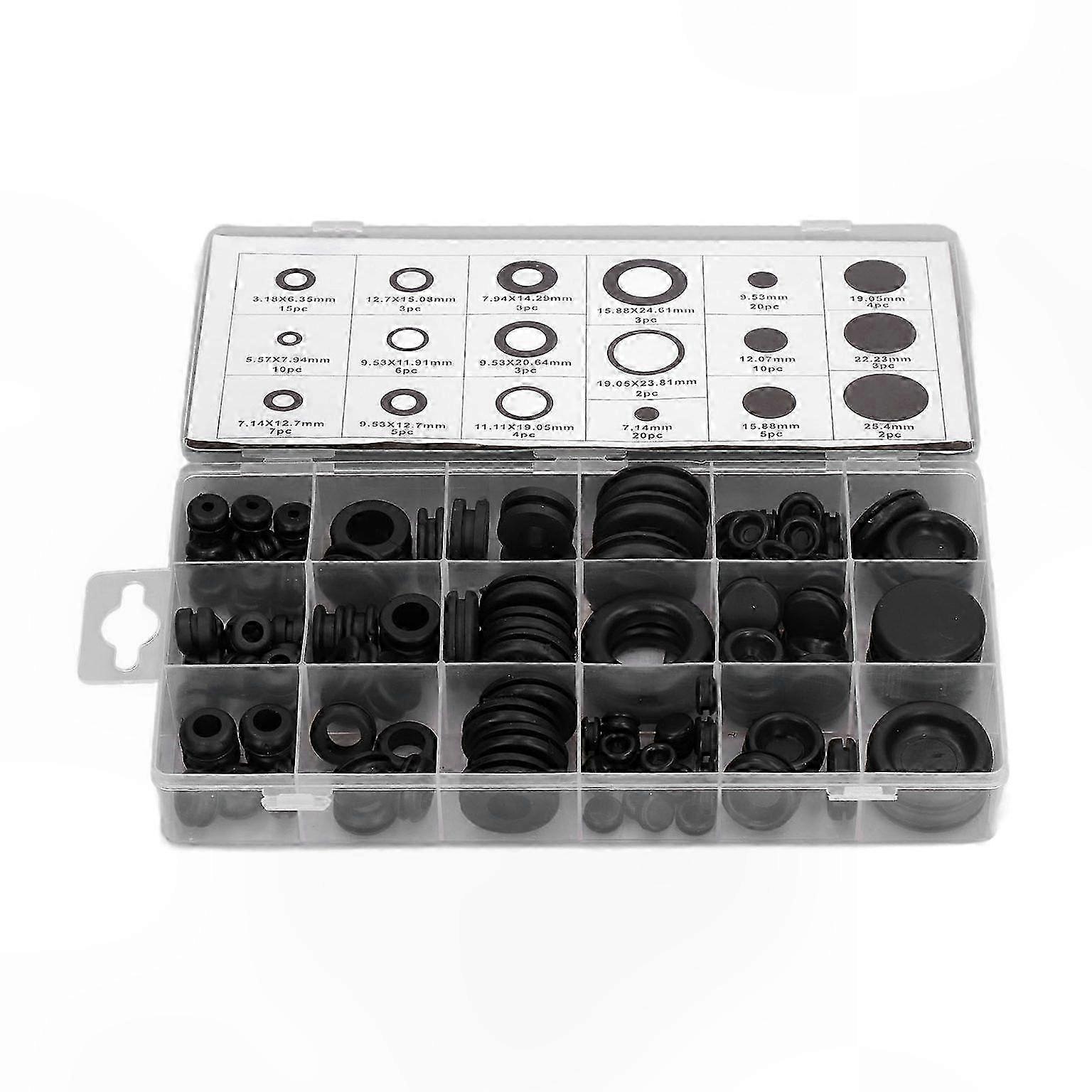 Grommet Kit with Sealing and Eyelet Rings for DIY and Electrical Applications