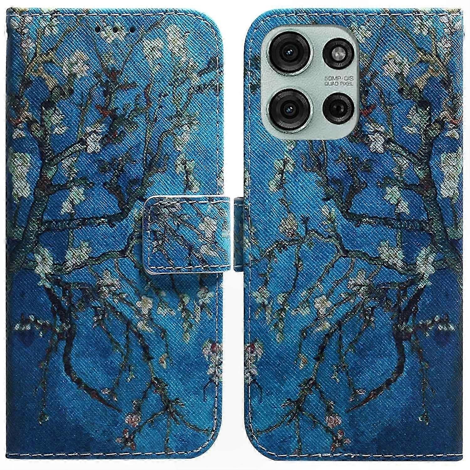 5G Phone Wallet Case - Panda Print Leather Cover with Card Holder for Moto G75