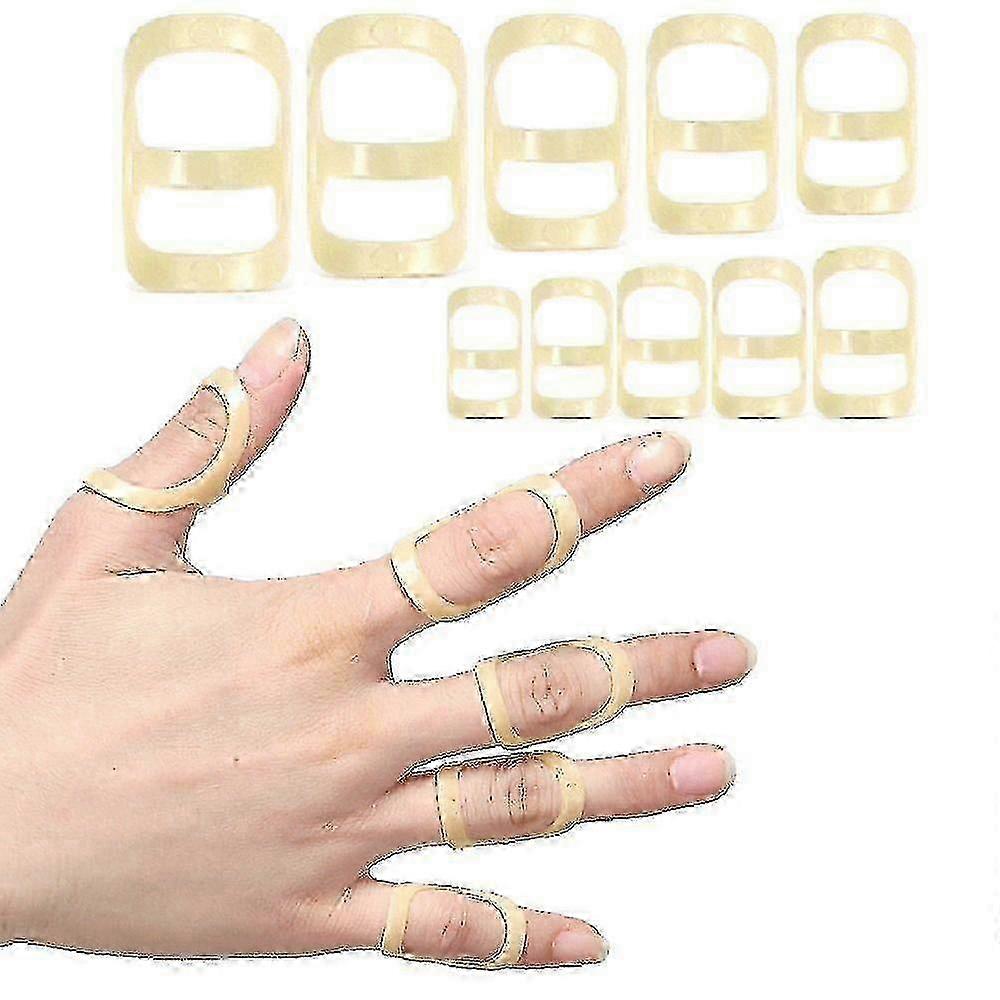 2pcs Finger Splint Finger Fixator Fixing Sleeve Joint Support Protection Oval 8 TW--Size 9