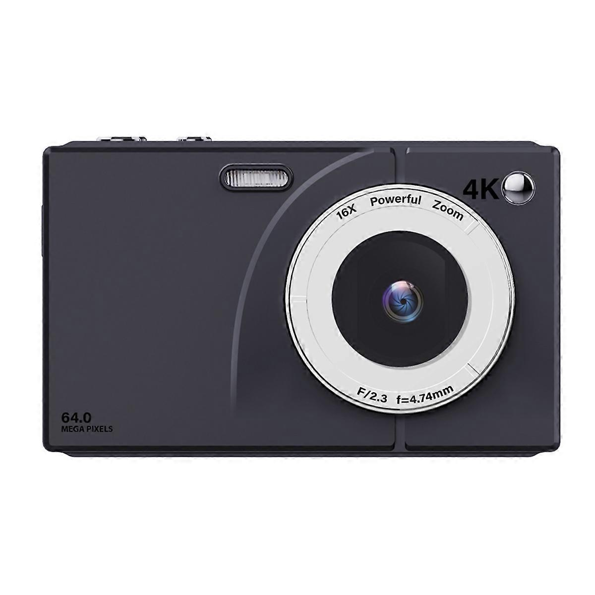 4K CCD Digital Camera with 2.8inch Screen 32GB Card Black