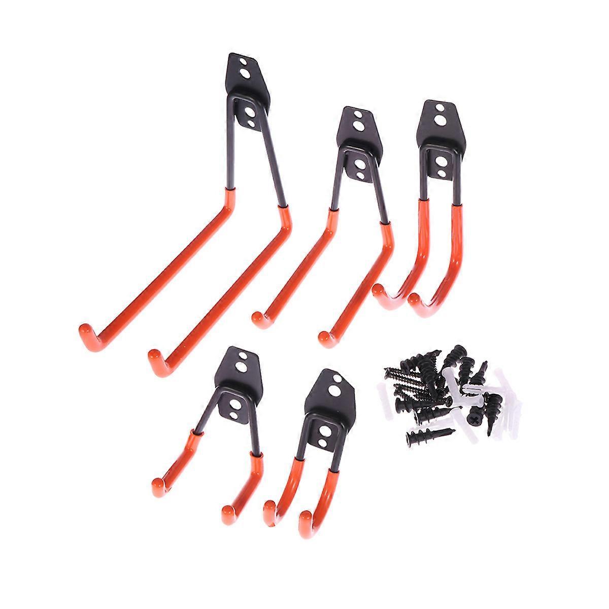 Wall Hangers Heavy Duty Tool Hanging Organizer Hook Set For Balcony Garage 19x12x6cm 5Set