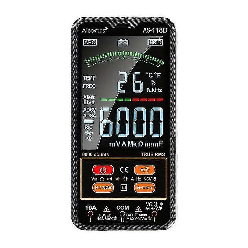 Intelligent digital multimeter black 6000 true rms automatic precision electrical distance measuring