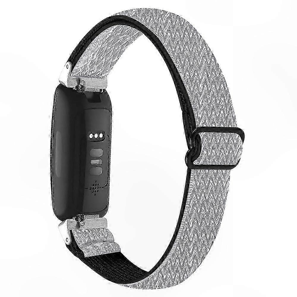 Wave Shape Woven Nylon Smart Watch Band Replacement Strap for Fitbit Inspire 3-Compatible Models