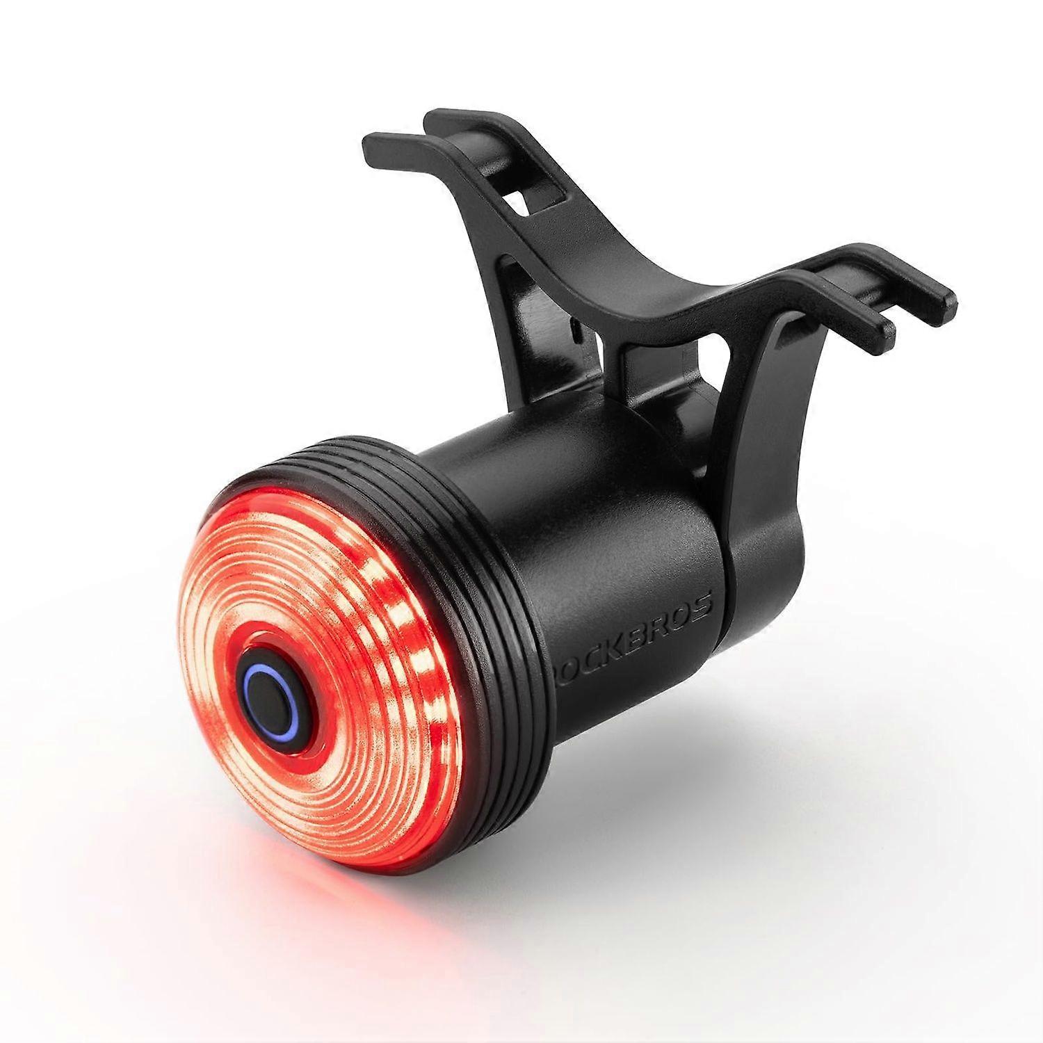 Bike Tail Light Smart Brake Sensing Rear Bike Light,Auto On/Off, Waterproof,Type C USB Rechargeable(Black)