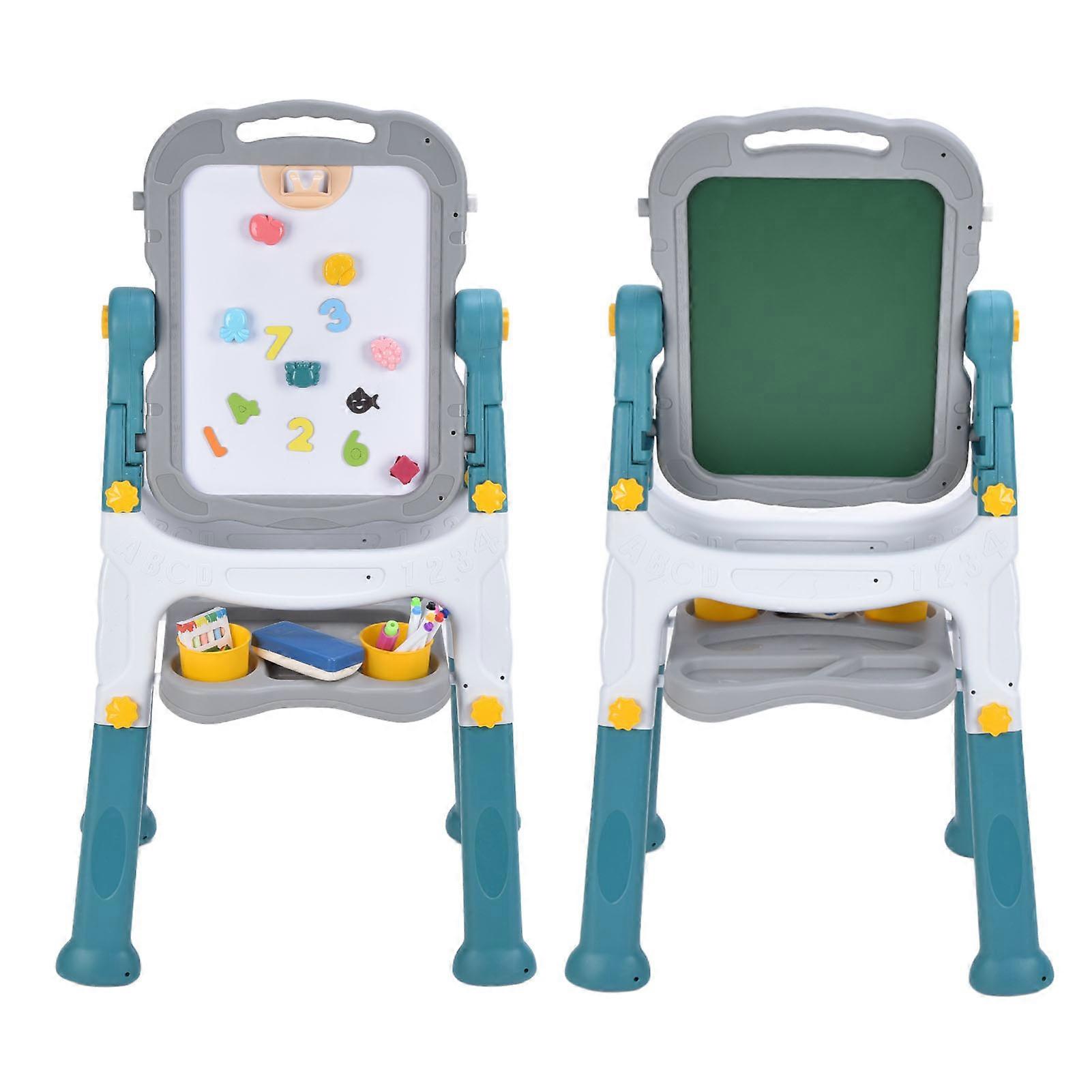 Children Double Sided Adjustable Drawing Board 88x50x36cm Green