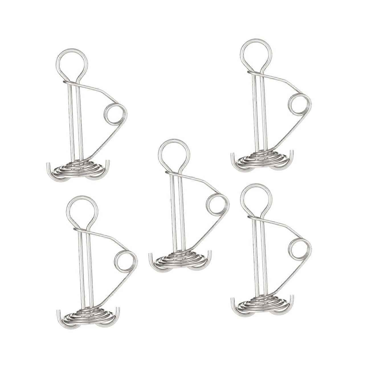 Tent Stakes Pegs Stainless Steel Heavy Duty Windproof Spring Anchor For Camping Adjustable Rope Buckle Outdoor Use