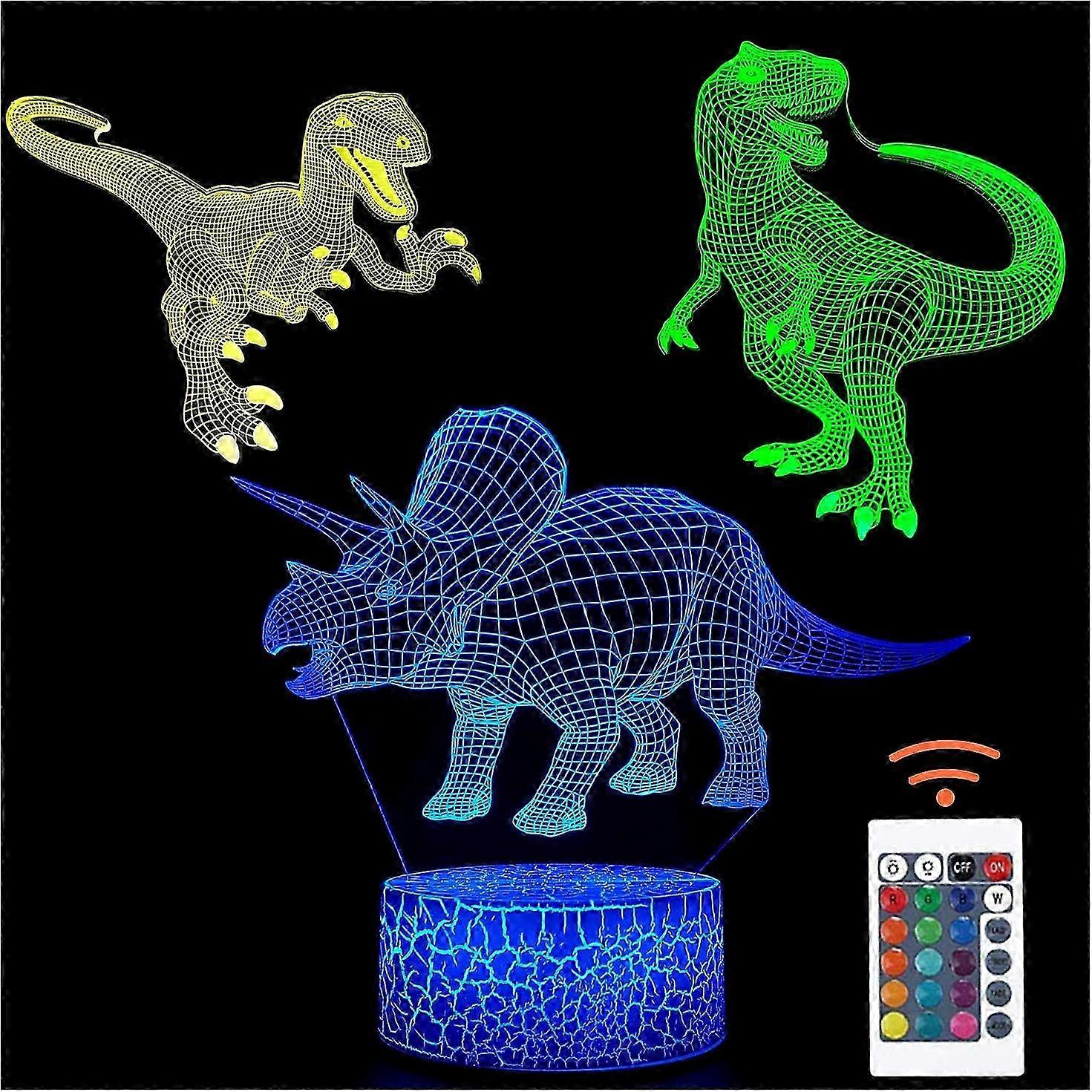 3D Illusion Night Light Visual Creative LED Desk Lamp Touch Control 7 Color Change for Home Decorations or Holiday Gifts (3 Pattern)